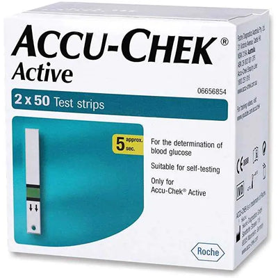 Accu-Check Accu-Chek Active Strips  100 (50x2) (Multicolor)