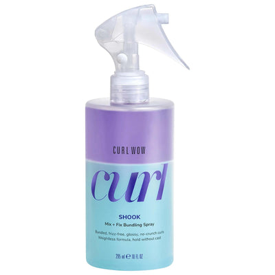 Curl Wow SHOOK Mix & Fix Bundling Spray - Vegan Curl Defining Spray for Frizz-Free Curls