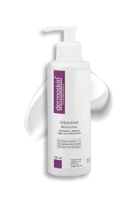 dermoskin intensive moisturizing cream 230ml, detailed view of dermoskin moisturizing ingredients Dermoskin Intensive Moisturizing Cream - Deep Hydration | 230ml Dermoskin Intensive Moisturizing Cream - 230ml dermoskin, moisturizer, sensitive-skin, intensive-care, natural-ingredients, hydration, daily-use, skincare, ai-generated, cream