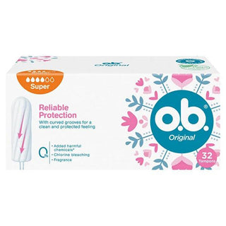 O.B. Super Absorbency Tampons for Heavy Flow Days - 32 Count, Gynecologically Tested, Chemical-Free Menstrual Hygiene Products O.B. Super Absorbency Tampons - 32 Count O.B. Tampon, Super absorbency tampon, Menstrual hygiene products, Gynecologically tested tampons, Chemical-free tampons, Women's health, Menstrual protection, Period care, Feminine hygiene, Heavy flow solution, Tampons for heavy days, Comfortable tampons, Safe menstrual products