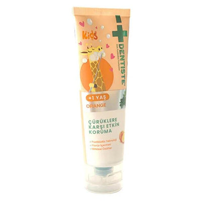 Dentiste Orange Kids Toothpaste for Children 0-6 Years - Postbiotic Technology, Chemical-Free, Safe to Swallow