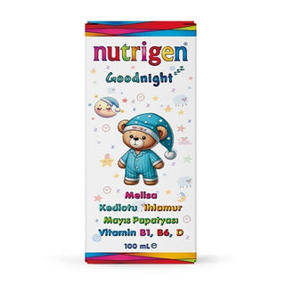 Nutrigen Goodnight: Natural Sleep Aid for Babies & Children - Melisa, Valerian Root, Chamomile - Liquid Sleep Supplement with Vitamins Nutrigen Goodnight - Natural Sleep Aid for Babies & Children Nutrigen Goodnight, sleep aid for babies, sleep supplement for children, melisa extract for sleep, valerian root sleep, chamomile for kids sleep, natural sleep remedy baby, vitamin D for children sleep, Ihlamur sleep, liquid sleep supplement, sleep aid, baby sleep, children sleep, natural sleep, herbal sleep aid, v