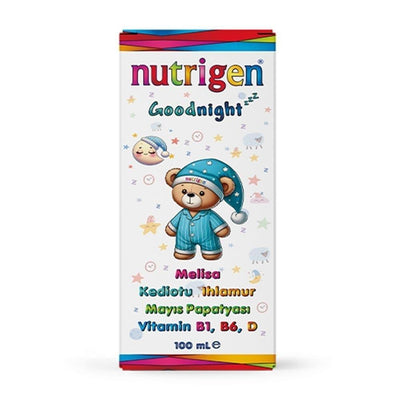 Nutrigen Goodnight: Natural Sleep Aid for Babies & Children - Melisa, Valerian Root, Chamomile - Liquid Sleep Supplement