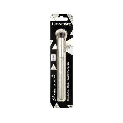 Lionesse Silver Collection Foundation Brush - Premium Makeup Tool for Flawless Foundation Application