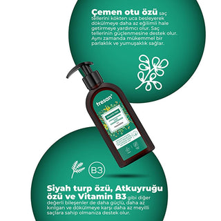 Tresan Fenugreek Hair Strengthening Conditioner: Sulfate-Free, Anti-Hair Loss, Natural Hair Growth & Thickening - 300ml Tresan Fenugreek Conditioner - Stop Hair Loss & Strengthen Hair hair conditioner, hair loss conditioner, sulfate-free conditioner, hair strengthening conditioner, fenugreek hair conditioner, natural hair conditioner, dökülmeye karşı bakım kremi, hair growth conditioner, hair thickening conditioner, hair loss treatment, thinning hair, strengthening hair, natural hair care, sulfate free, fen
