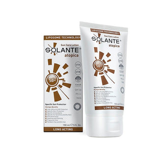 solante atopica spf 50 lotion 150 ml, solante sunscreen application on sensitive skin, Hydrating formula for dry skin Solante Atopica SPF 50+ Lotion - Hydrating Formula | 150 ml Solante SPF 50+ Lotion - Sensitive Skin Protection solante, sunscreen, spf-50, sensitive-skin, hydrating, body-lotion, facial-lotion, water-resistant, anti-aging, ai-generated