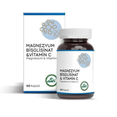 Anti Natural Anti Magnesium Bisglycinate Vitamin C 60 Capsules