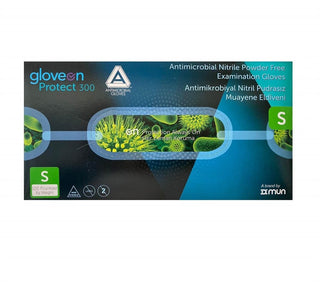 Antimicrobial Nitrile Powder-Free Examination Gloves Small 100 Pieces