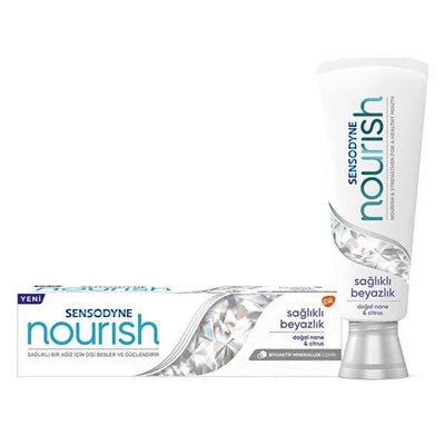 Sensodyne Nourish Sensitive Teeth Toothpaste - Gentle Whitening, Natural Ingredients, 2.54 fl oz