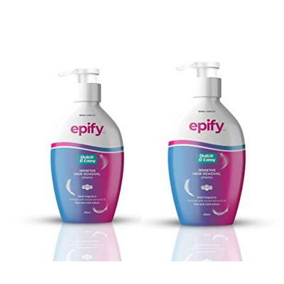 Epify Hair Removal Cream 250ml (Pack of 2), Toxin-Free Depilatory Cream for Face &amp; Body