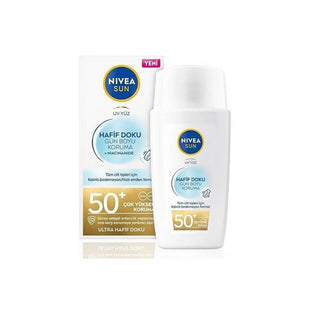 nivea sun face sunscreen spf 50+ packaging, nivea sun face sunscreen spf 50+ application Nivea Sun Face Sunscreen SPF 50+ - Light Texture | 40ml Nivea Sun Face Sunscreen SPF 50+ | 40ml nivea, sunscreen, spf-50, face-sunscreen, light-texture, skincare, outdoor, protection, ai-generated, cream
