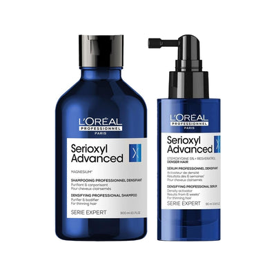 Loreal Professionnel Serioxyl Advanced Hair Loss Treatment Set: Proven Hair Thinning & Growth Solution
