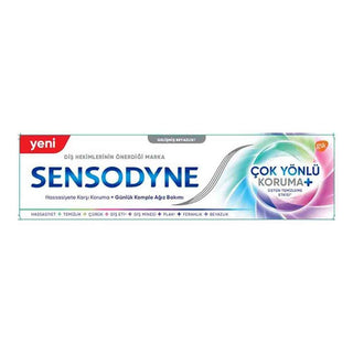 sensodyne advanced whitening toothpaste tube, sensodyne advanced whitening toothpaste on a dental brush Sensodyne Advanced Whitening Toothpaste - Multi-Protection | 75ml Sensodyne Advanced Whitening Toothpaste 75ml sensodyne, toothpaste, whitening, oral-care, multi-protection, sensitive-teeth, adults, daily-use, ai-generated, dental-hygiene