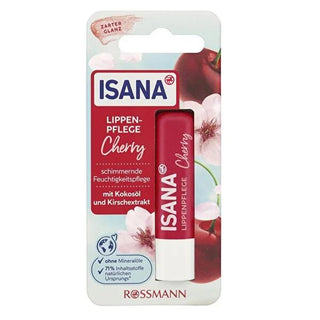 Isana Vegan Lip Balm with Cherry Extract & Coconut Oil - Natural, Dermatologically Tested, FSC Certified Packaging Isana Vegan Lip Balm - Natural & Dermatologically Tested Vegan lip balm, Natural lip care, Dermatologically tested lip balm, FSC-certified packaging, Cherry flavor lip balm, Lip moisturizer, Coconut oil lip balm, Sustainable cosmetics, Cruelty-free lip care, Natural ingredients, Lip protection, Dry lip solution, Soft lips, Hydrated lips