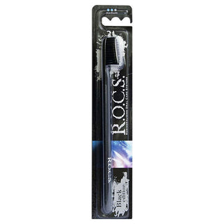 R.O.C.S. Black Edition Toothbrush - Elegant Design | Medium Hardness