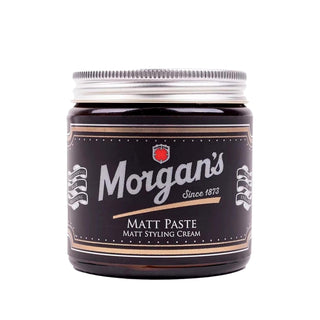 Morgan's Matte Finish Hair Styling Pomade - 4.06 fl oz, Strong Hold, Non-Shiny Morgan's Matte Finish Pomade - 4.06 fl oz Hair styling product, Matte finish pomade, Hair holding cream, Men's grooming, Styling paste, Hair care, Grooming products, Non-shiny finish, Strong hold styling, Versatile hairstyling