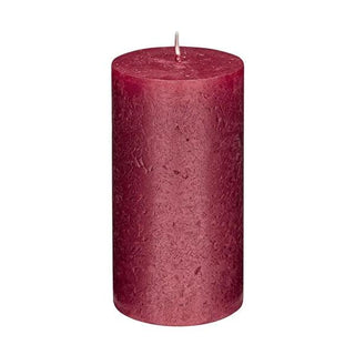 Rubin Licht Rustic Metallic Red Cylindrical Candle - Long-Lasting Ambient Lighting, 60 Hours Burn Time Rubin Licht Rustic Red Candle - 60h Burn Time rustic metallic red candle, long-lasting candle, cylindrical candle, decorative candle, home decor candle, ambient lighting, cozy ambiance, unique decorative piece, 60 hours burn time, Rubin Licht, home decor, candle, metallic red, cylindrical shape, wax candle, dinner table decor, living room decor, bedroom decor