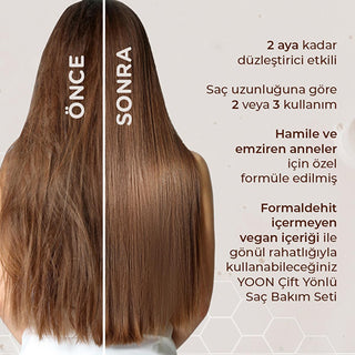 Yoon Keratin Hair Care Set - Sulfate-Free, Nourishing Treatment for Damaged Hair with Brazilian Blowout Straightening Effect Yoon Keratin Hair Care Set - Nourishing & Straightening Keratin hair care, Brazilian blowout hair straightening, Sulfate-free shampoo, Paraben-free hair products, Nourishing hair treatment, K-beauty hair care, Hair repair, Damaged hair care, Hair straightening treatment, Salon-quality hair care, Natural hair care products, Hair nourishment, Intensive hair care, Hair restoration