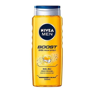 Nivea Men Boost Shower Gel - Refreshing Masculine Scent, Long-Lasting Freshness - 16.91 fl oz Nivea Men Boost Shower Gel - Refreshing & Long-Lasting Nivea Men Shower Gel, Boost Shower Gel, Men's grooming products, Dermatologically approved shower gel, Refreshing shower gel for men, Shower Gel, Nivea Men, Long-Lasting Freshness, Masculine Scent, Daily Hygiene, Personal Care, Men's Health, Grooming Essentials, Skincare, Hair Care