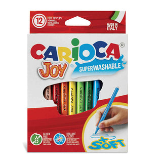 carioca-joy-washable-marker-set-12-count, carioca-joy-washable-marker-set-ink, carioca-joy-washable-marker-set-made-in-italy Carioca Joy Washable Marker Set - 12 Count Super Washable Markers for Students and Children | Made in Italy Carioca Joy Washable Marker Set - 12 Count for Kids carioca, washable-markers, children-art-supplies, student-supplies, art-set, creative-kids, easy-clean-up, felt-tip-markers, italian-made, ai-generated