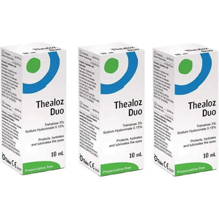 3 Pack Thealoz Duo - Dry Eye Drops - Eye Artificial Tears - Treatment for Dry Eyes