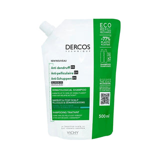 Vichy Dercos Anti-Dandruff Shampoo for Oily Hair - 500ml Refill, Treats Dandruff & Soothes Scalp Vichy Dercos Anti-Dandruff Shampoo 500ml - Treats Dandruff & Soothes Scalp anti-dandruff shampoo, Vichy Dercos, oily hair care, dandruff treatment, refill shampoo 500ml, scalp care, dermatologically tested, hair care, dandruff relief, oily scalp solution