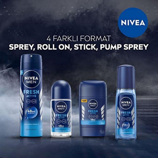 nivea men fresh active deodorant pump spray 75 ml, nivea men deodorant features and benefits, nivea men fresh active deodorant application Nivea Men Fresh Active Deodorant Pump Spray - 48 Hour Protection for All Skin Types | 2.54 fl oz Nivea Men Fresh Active Deodorant - 48 Hour Protection nivea, men-deodorant, fresh-active-deodorant, pump-spray, 48-hour-protection, toiletries, skincare, deodorant-spray, ai-generated, men's-grooming