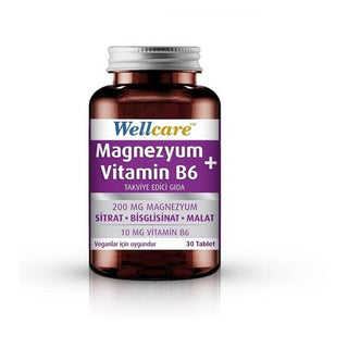 wellcare magnesium and vitamin b6 tablets, 30 count magnesium and b6 supplement tablets Wellcare Magnesium and Vitamin B6 - 30 Tablets | Wellness Support Wellcare Magnesium & Vitamin B6 Tablets - 30 Count wellcare, magnesium, vitamin-b6, adults, wellness, health-supplement, tablets, dietary-supplements, ai-generated, vitamins