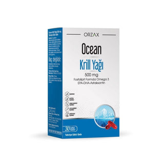 Orzax Ocean Krill Oil 500 mg - Phospholipid Omega-3 Supplement with Astaxanthin for Heart Health & Cognitive Function Support Orzax Krill Oil 500 mg - Omega-3 Supplement for Heart & Brain Health Krill Oil Supplement, Omega-3 Phospholipids, Astaxanthin Antioxidant, Softgel Capsules, Dietary Supplement for Heart Health, Cognitive Function Support, Phospholipid Omega-3, Heart Health Supplements, Brain Health Supplements, Antioxidant Supplements, Omega-3 Supplements, Health and Wellness, Dietary Supplements