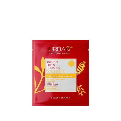 URBAN Care Twisted Curls Hibiscus & Shea Butter Pre-Shower Hair Mask for Curly Hair - Nourishing, Moisturizing, 1.69 fl 