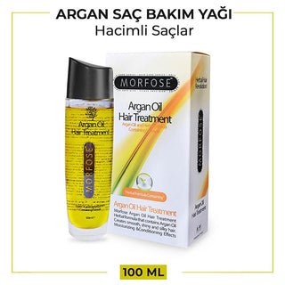 Morfose Argan Hair Oil 100ml - Nourishing, Anti-Frizz, and Moisturizing Treatment for Dry Damaged Hair Morfose Argan Hair Oil - Nourishing & Anti-Frizz Argan hair oil, Herbal hair care, Natural hair moisturizer, Hair repair treatment, Dry hair solution, Hair nourishment, Anti-frizz, Moisturizing hair treatment, Vitamin E hair care, Quick absorbing hair oil, Healthy hair, Hair care routine, Natural hair products