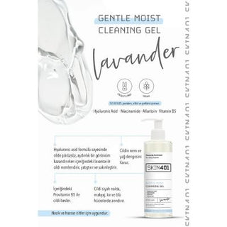 Skin401 Gentle Moisturizing Facial Cleansing Gel - Vegan, Cruelty-Free, Hyaluronic Acid & Provitamin B5 - 6.76 fl oz