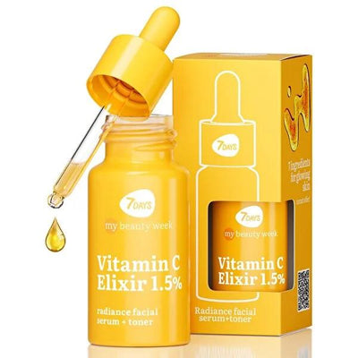 7Days Vitamin C Serum Toner - Brightening & Hydrating Face Serum with Citrus Complex for Radiant, Even Skin Tone - 0.68 