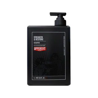 Uppercut Deluxe Strength and Restore Shampoo - 1000ml - Strengthening and Restorative Hair Care Uppercut Deluxe Strength & Restore Shampoo - 1000ml Uppercut Deluxe Shampoo, Strength and Restore Shampoo, Hair Strengthening Products, Restorative Hair Care, 1000 ml Shampoo, Hair Care Routine, Strengthening Shampoo, Restorative Shampoo, Uppercut Hair Care, Deluxe Shampoo, Hair Repair, Hair Restoration, Healthy Hair Products
