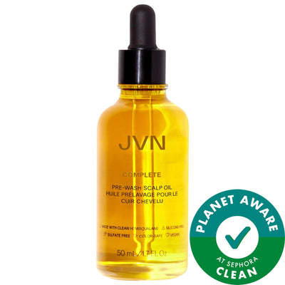 JVN Complete Pre-Wash Scalp & Hair Strengthening Treatment Oil: Rosemary, Turmeric for Dry, Itchy Scalp & Hair Breakage 