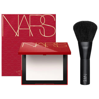 NARS Light Reflecting Lunar New Year Setting Powder Set: Translucent, Radiant Finish, No Flashback - Includes Mini Brush NARS Setting Powder: Radiant Finish, No Flashback - Lunar New Year light reflecting setting powder, translucent setting powder, no flashback setting powder, radiant finish powder, makeup setting powder set, mineral setting powder, photochromic powder, long lasting setting powder, setting powder, makeup set, face powder, radiant complexion, no flashback, mineral powder, photochromic, long 