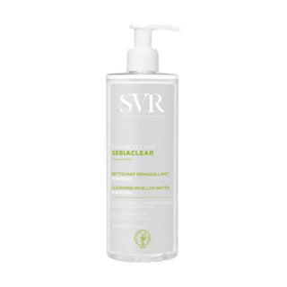 SVR Sebiaclear: Gentle Micellar Water for Oily & Sensitive Skin - Alcohol & Paraben Free, Effective Makeup Remover & Sebum Control, 400ml SVR Sebiaclear Micellar Water: Oily & Sensitive Skin Cleanser micellar water, oily skin cleanser, sensitive skin cleanser, makeup remover, non-comedogenic cleanser, alcohol-free cleanser, paraben-free cleanser, sebum control, gentle facial cleanser, SVR Sebiaclear, SVR, cleanser, oily skin, sensitive skin, acne-prone skin, makeup removal, gentle cleanser, face wash, skinc