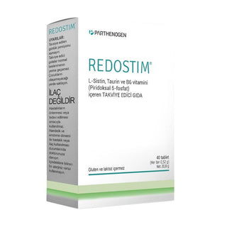 Redostim Dietary Supplement - L-Cystine, Taurine & Vitamin B6 Tablets for Nutritional Support Redostim Dietary Supplement - L-Cystine, Taurine & Vitamin B6 Dietary Supplement, Redostim 40 Tablet, L-Cystine Supplement, Taurine Supplement, Vitamin B6 Supplement, Nutritional Support, Adult Supplements, Health Supplements, Wellness Products, Immune Support, Antioxidant Support