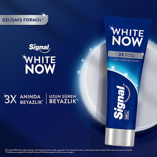 Signal White Now Teeth Whitening Toothpaste: Instant & Long-Lasting White Smile, Removes Stains, Promotes Dental Hygiene - Complete Oral Care Signal White Now: Teeth Whitening Toothpaste - Whiter Smile! teeth whitening toothpaste, teeth whitening, white teeth, remove tooth stains, Signal White Now, Signal White System, dental hygiene, oral care, whitening toothpaste, brighter smile, stain removal, fluoride, cavity protection, enamel protection, gentle cleaning, daily use, confident smile, oral health, natur