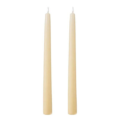 Mistique Cream Candlestick Candles Set of 2 - Elegant Decorative Table Candles for Ambient Lighting & Home Decor