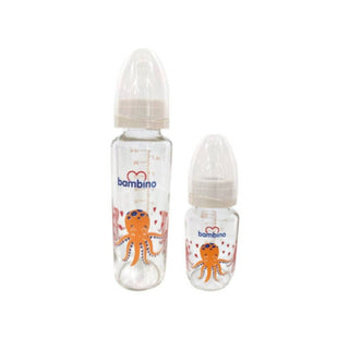 Bambino 2-Piece Bottle Set Slow Flow - Cream - Octopus Pattern