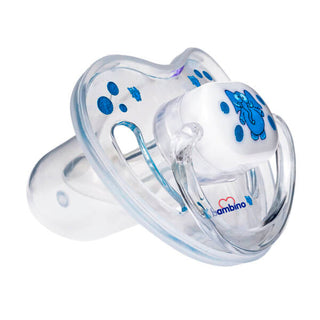 Bambino Flamed Pacifier 6-18 Months - Green - Elephant