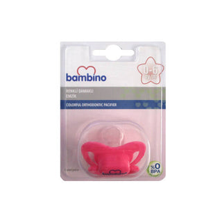 Bambino Colored Palate Pacifier 0-6 Months - Dark Pink