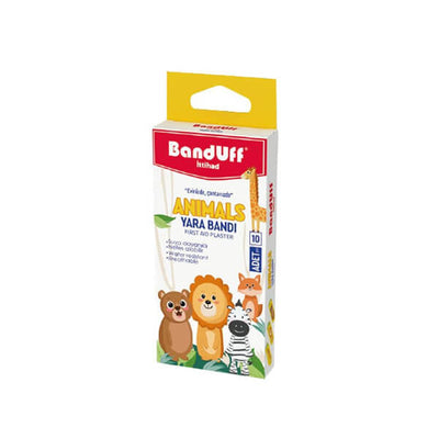 Banduff Animal Print Adhesive Bandages for Kids 10 Count