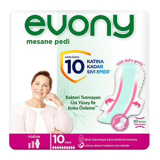 Evony Incontinence Pads for Women - Maximum Absorbency, Odor Control, Leakage Protection - 10 Count Evony Incontinence Pads: Maximum Absorbency & Leak Protection incontinence pads, bladder control pads, urinary incontinence, postpartum pads, lochia pads, absorbent pads, leakage protection, odor control pads, adult diapers, feminine hygiene, incontinence, bladder control, urinary, postpartum, lochia, absorbent, leakage, odor control, adult diapers, feminine, hygiene, women's health, senior care, discreet pro