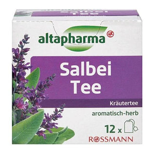 Altapharma Gluten-Free Sage Herbal Tea, 12-Pack - Vegan, Lactose-Free, Aroma-Sealed Tea Bags Altapharma Gluten-Free Sage Tea - Vegan & Lactose-Free herbal tea, sage tea, gluten-free tea, lactose-free tea, vegan tea, aroma-sealed tea bags, health-conscious, dietary restrictions, gluten intolerance, lactose intolerance, vegan lifestyle, Altapharma, tea, wellness, relaxation, gift ideas