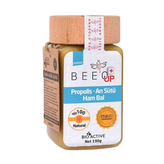 BEE'O Up Propolis - Royal Jelly - Raw Honey 190 gr