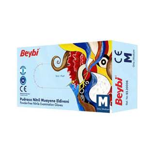 Beybi Nitrile Powder-Free Examination Gloves Medium 100 Pieces