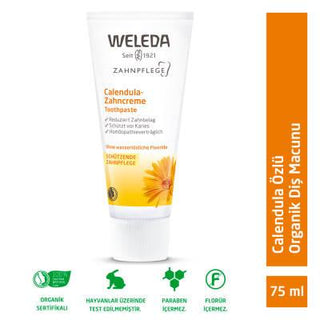 Weleda Natural Calendula Toothpaste, Vegan, Mint-Free, Fluoride-Free - 2.54 fl oz Weleda Natural Calendula Toothpaste - Vegan & Mint-Free natural toothpaste, vegan toothpaste, mint-free toothpaste, fluoride-free toothpaste, Calendula toothpaste, oral care, natural oral care, vegan oral care, sensitive teeth, sensitive gums, gentle toothpaste, eco-friendly toothpaste, chemical-free toothpaste, health-conscious, vegan lifestyle, natural ingredients, cruelty-free, Weleda products
