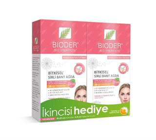 Bioder Herbal Glazed Tape Wax for Face Area Second GIFT 20+20 Pieces